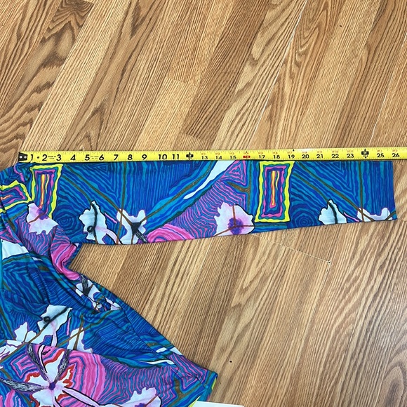 Amir Slama Draped Long Sleeves Bodysuit In Pink ,green and blue size XL - Picture 3 of 16